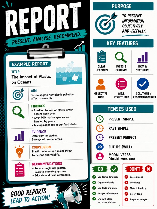Report Writing Infographic Guide(1) classroom poster