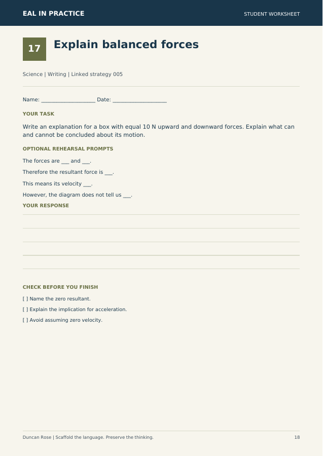 Preview of the student activity workbook